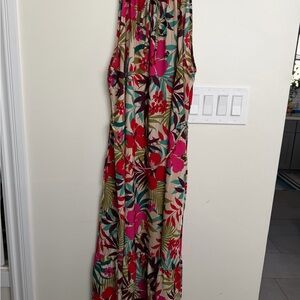 Emma & Michele Red and Green Floral Dress